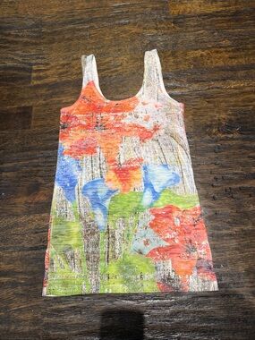 Floral Print Scoop Neck Tank Top in Multicolor